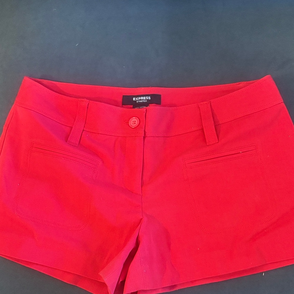 Express High Waist Red Women's Shorts